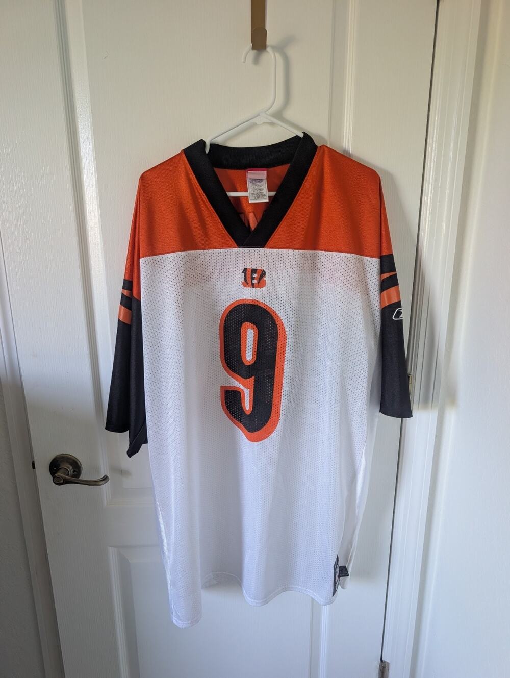 NFL Cincinnati Bengal Carson Palmer #9 Reebok On Field Jersey White Jersey 2 XL